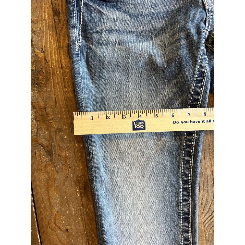 MISS ME Jeans Womens 27 Blue Bootcut Embellished Pockets Flare JP5182B10 EUC - Picture 5 of 16